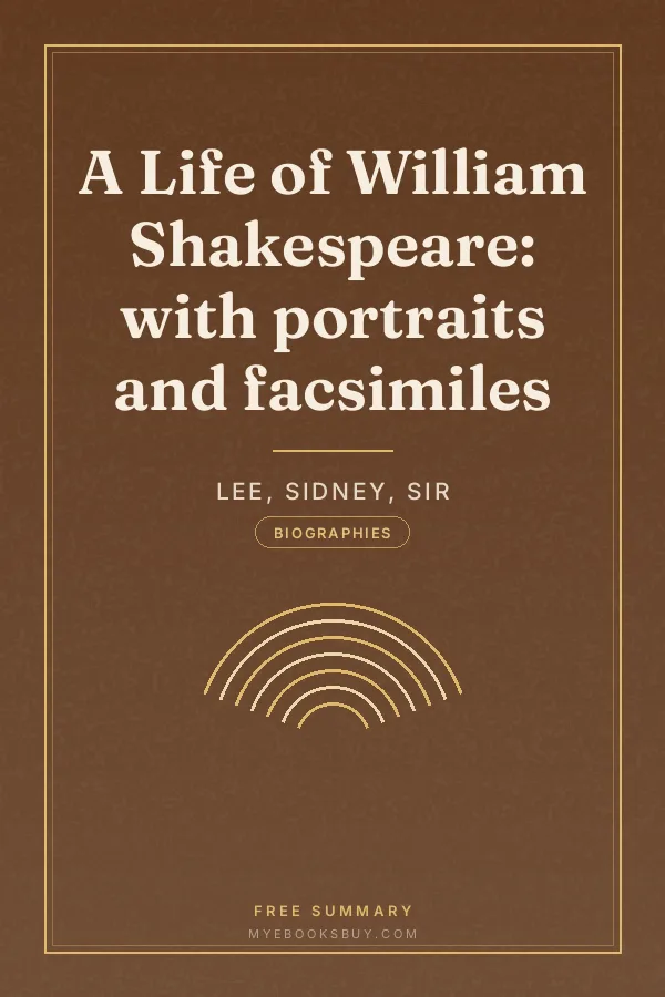 Cover of A Life of William Shakespeare: with portraits and facsimiles