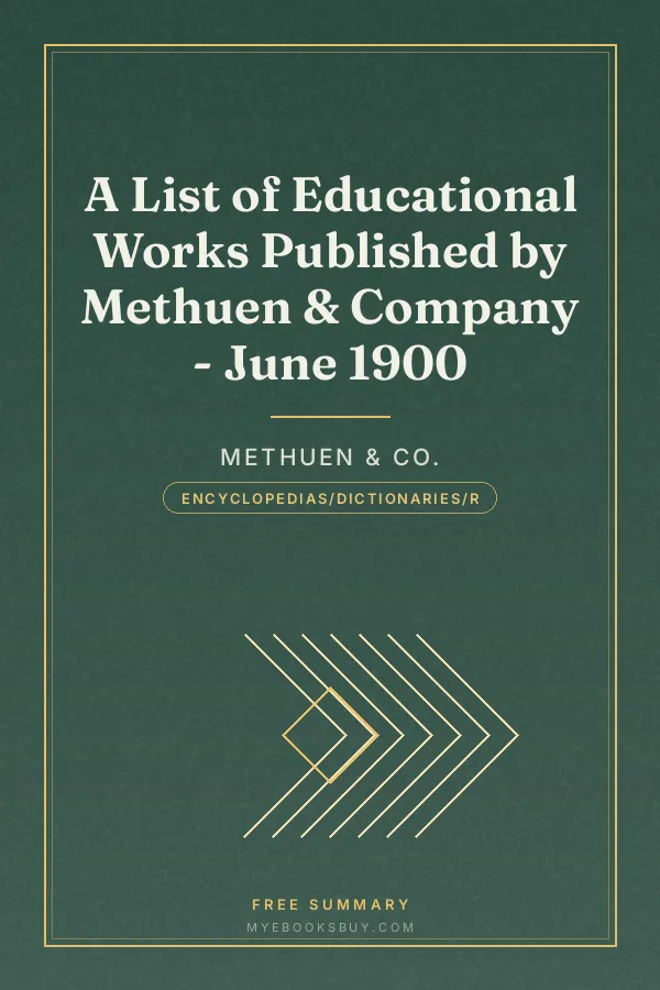 Cover of A List of Educational Works Published by Methuen & Company - June 1900