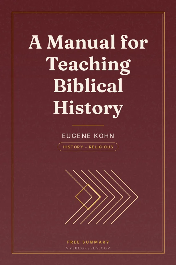 Cover of A Manual for Teaching Biblical History