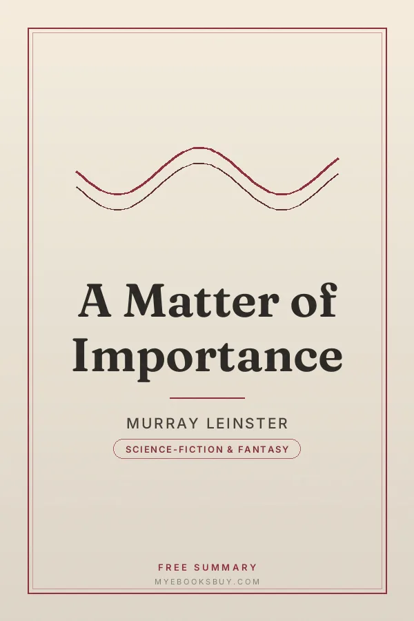 Cover of A Matter of Importance