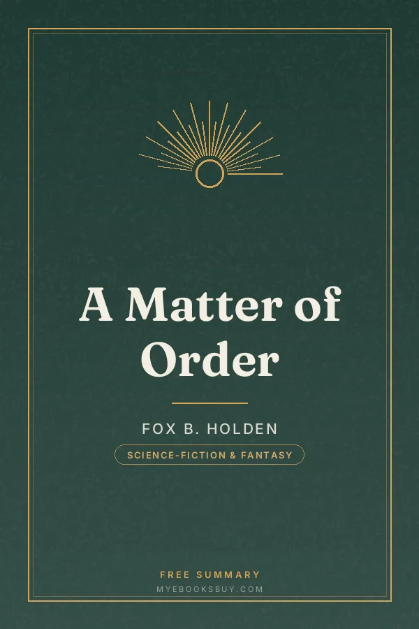 Cover of A Matter of Order