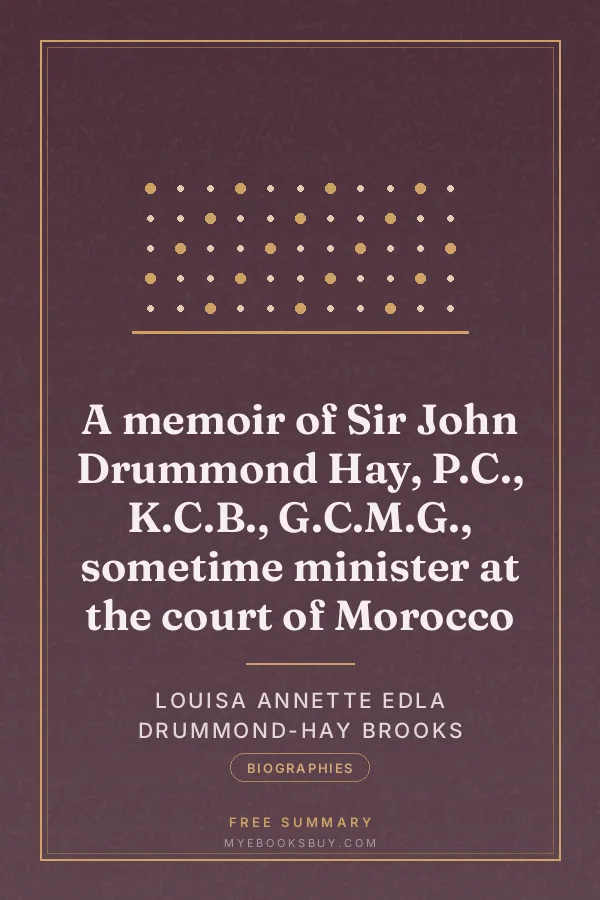 Cover of A memoir of Sir John Drummond Hay, P.C., K.C.B., G.C.M.G., sometime minister at the court of Morocco