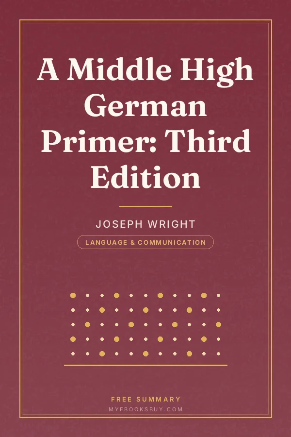 Cover of A Middle High German Primer: Third Edition