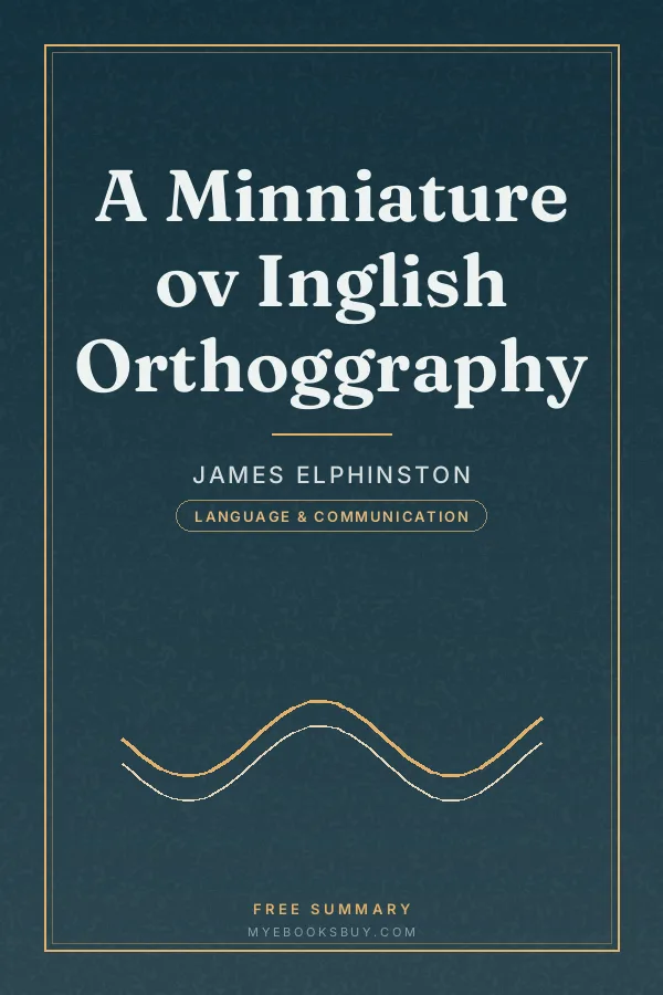 Cover of A Minniature ov Inglish Orthoggraphy