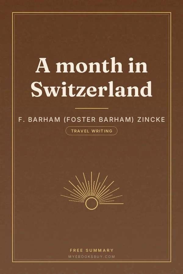 Cover of A month in Switzerland