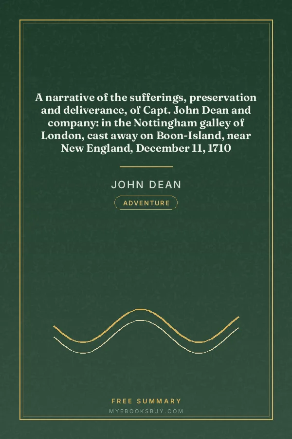 Cover of A narrative of the sufferings, preservation and deliverance, of Capt. John Dean and company: in the Nottingham galley of London, cast away on Boon-Island, near New England, December 11, 1710