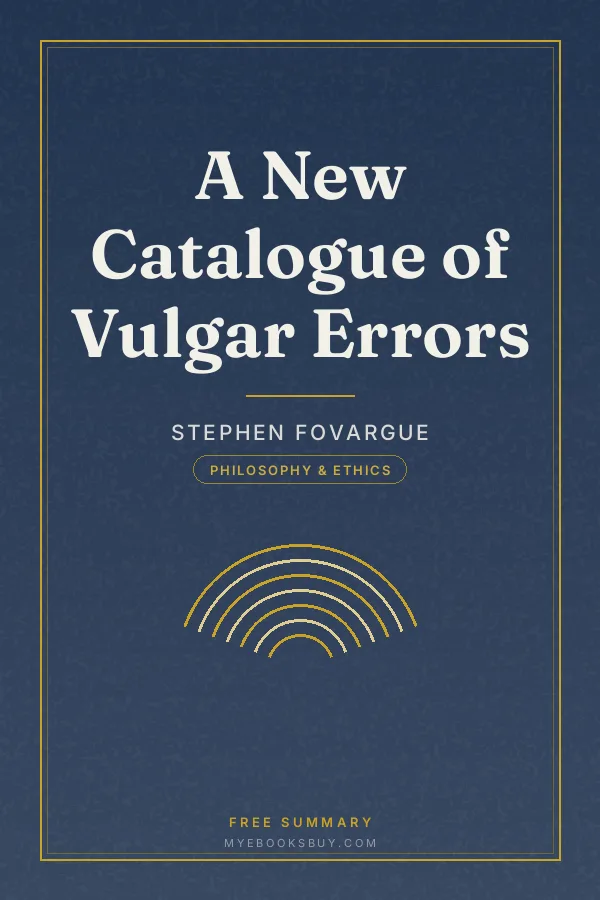 Cover of A New Catalogue of Vulgar Errors