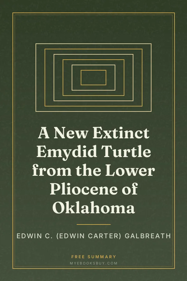 Cover of A New Extinct Emydid Turtle from the Lower Pliocene of Oklahoma