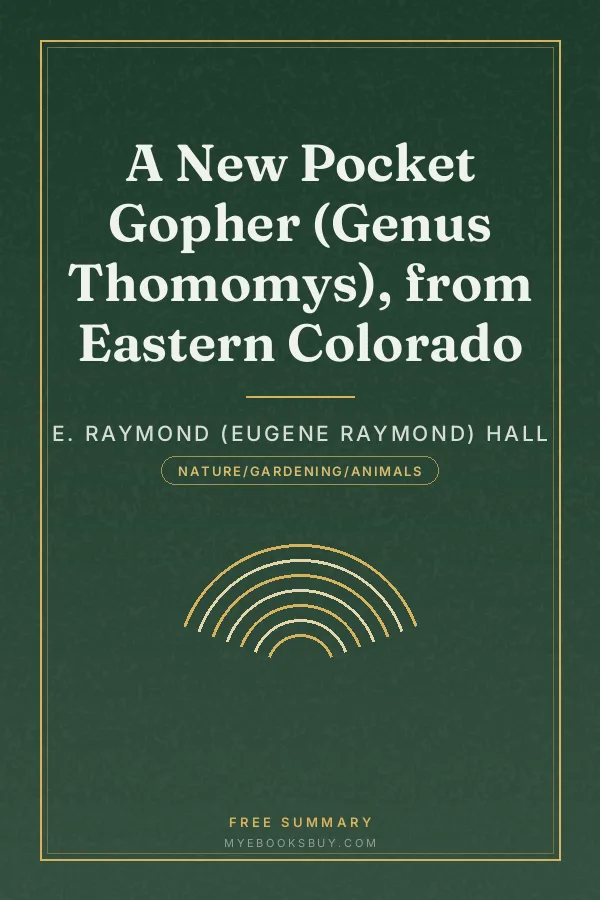 Cover of A New Pocket Gopher (Genus Thomomys), from Eastern Colorado