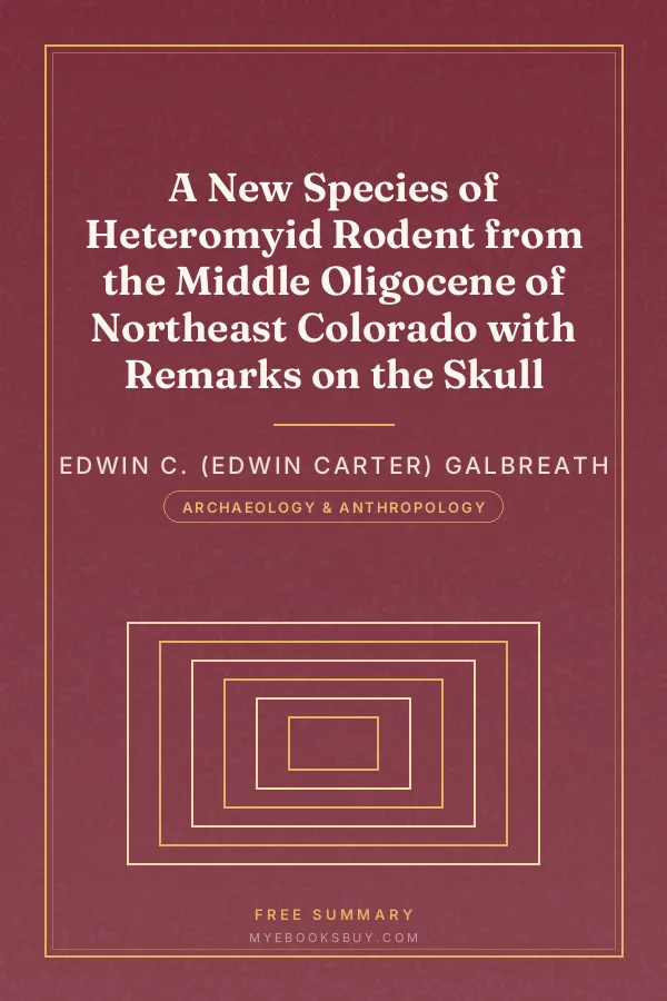 Cover of A New Species of Heteromyid Rodent from the Middle Oligocene of Northeast Colorado with Remarks on the Skull