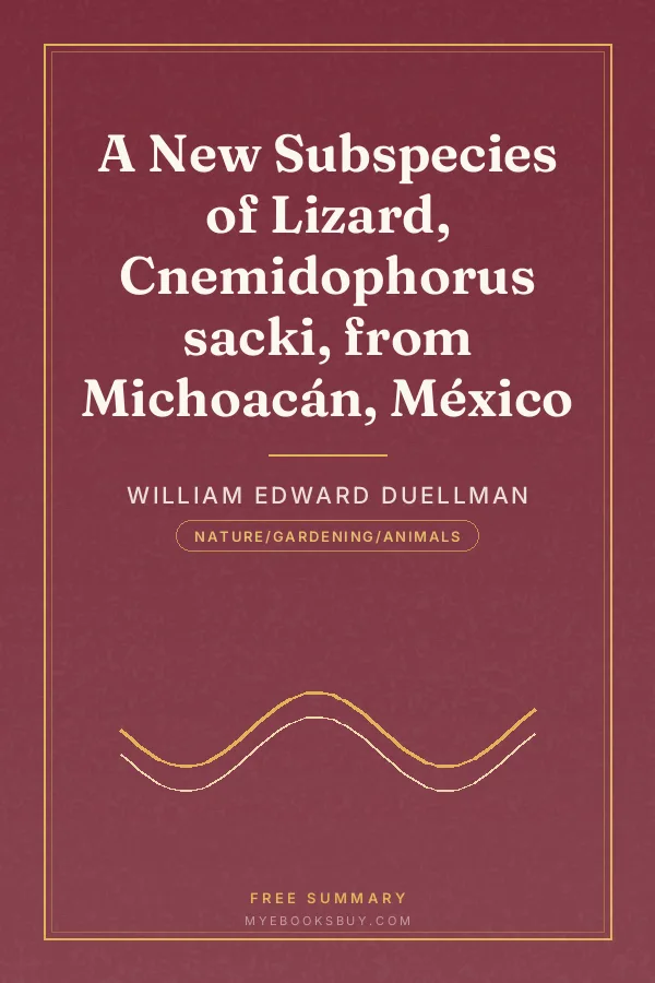 Cover of A New Subspecies of Lizard, Cnemidophorus sacki, from Michoacán, México