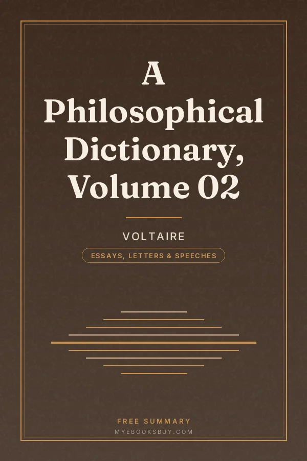 Cover of A Philosophical Dictionary, Volume 02