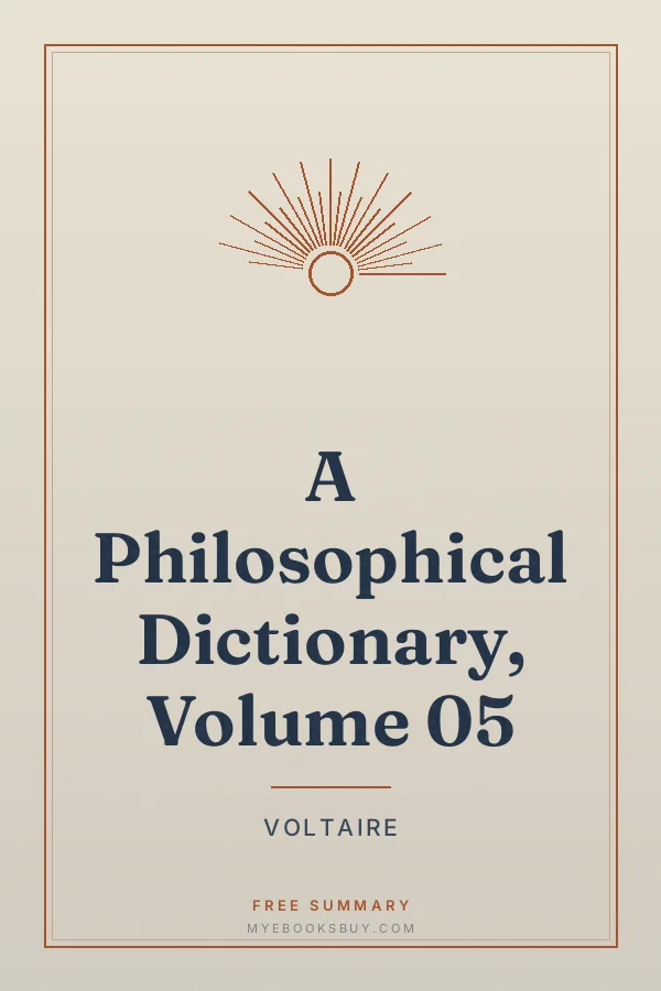 Cover of A Philosophical Dictionary, Volume 05