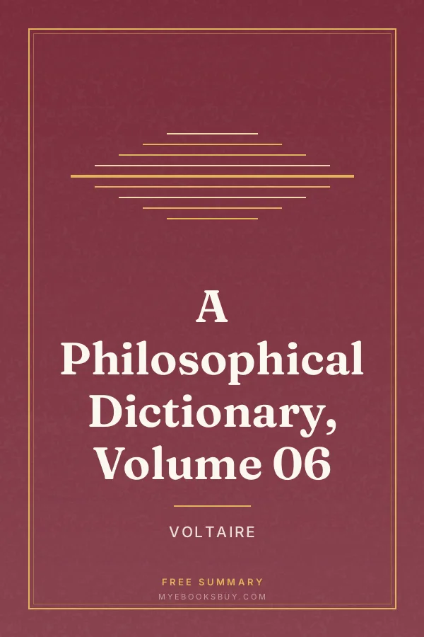 Cover of A Philosophical Dictionary, Volume 06