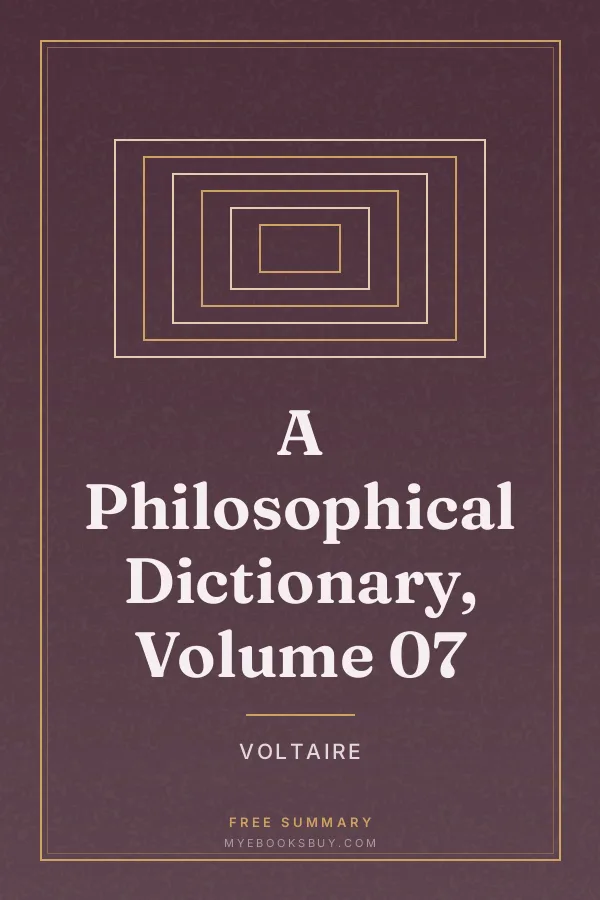 Cover of A Philosophical Dictionary, Volume 07
