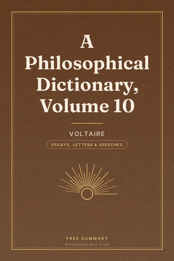 Cover of A Philosophical Dictionary, Volume 10