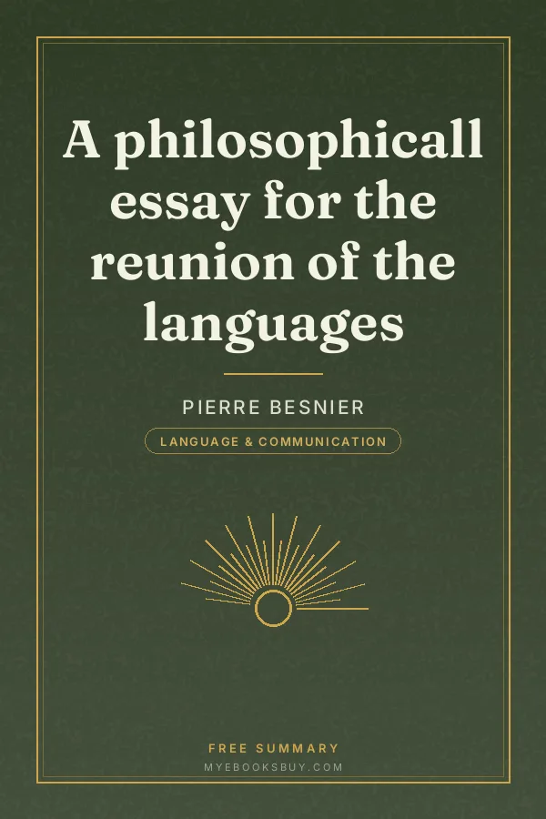 Cover of A philosophicall essay for the reunion of the languages