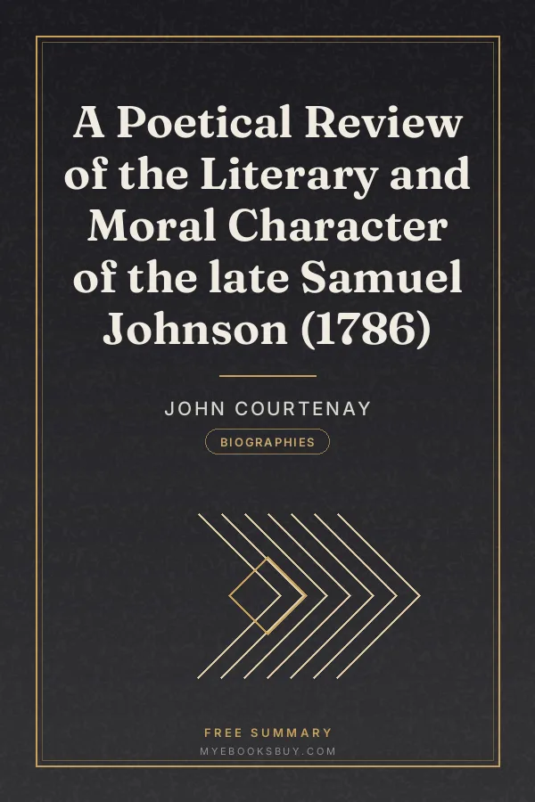 Cover of A Poetical Review of the Literary and Moral Character of the late Samuel Johnson (1786)