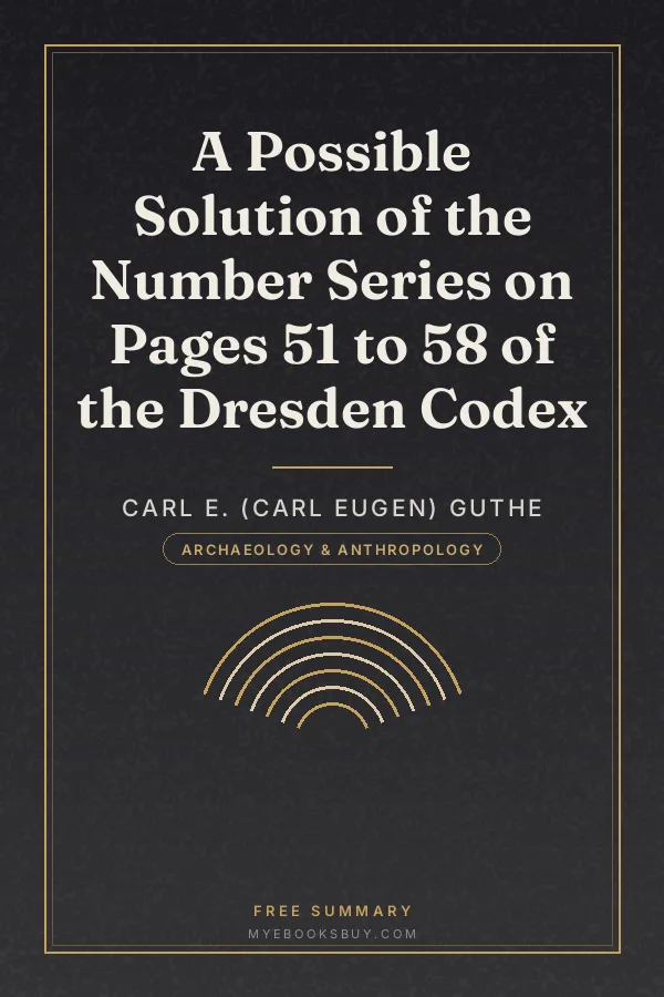 Cover of A Possible Solution of the Number Series on Pages 51 to 58 of the Dresden Codex