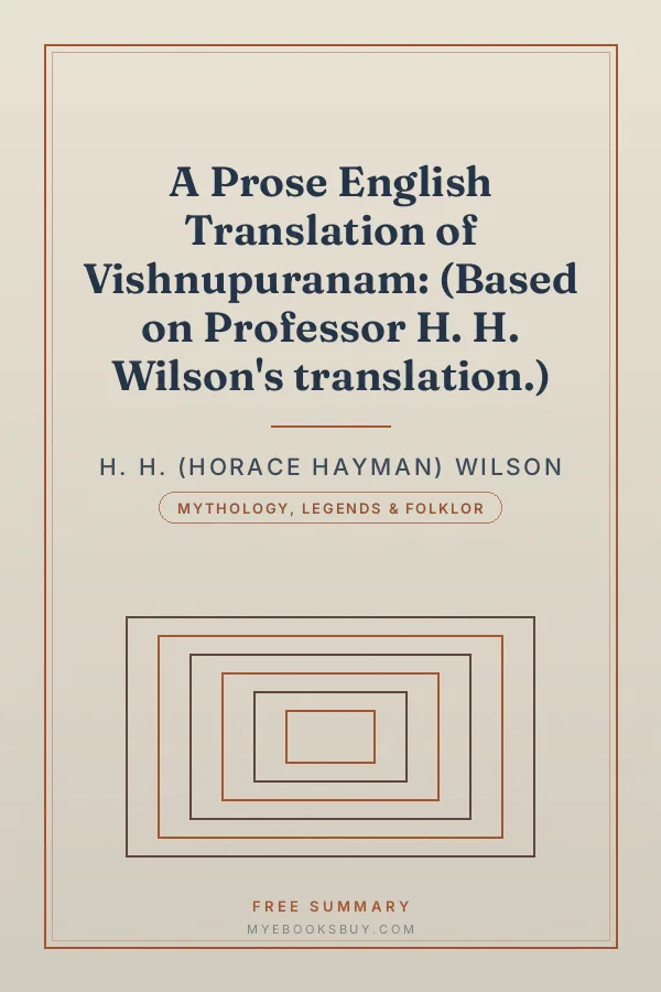 Cover of A Prose English Translation of Vishnupuranam: (Based on Professor H. H. Wilson's translation.)