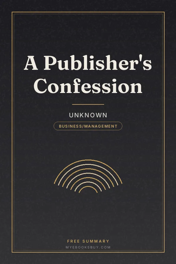 Cover of A Publisher's Confession