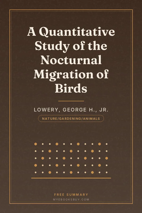 Cover of A Quantitative Study of the Nocturnal Migration of Birds