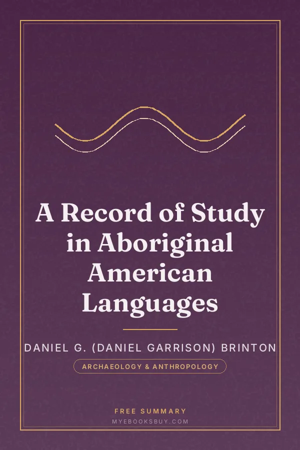 Cover of A Record of Study in Aboriginal American Languages