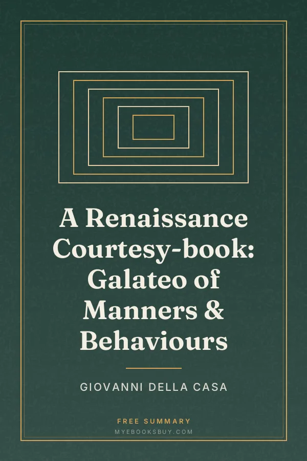Cover of A Renaissance Courtesy-book: Galateo of Manners & Behaviours