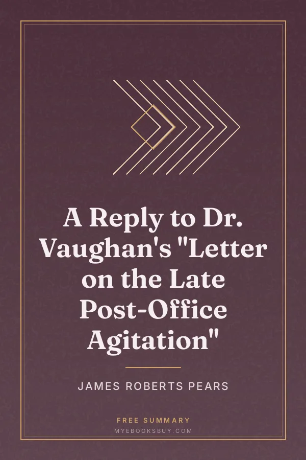 Cover of A Reply to Dr. Vaughan's "Letter on the Late Post-Office Agitation"