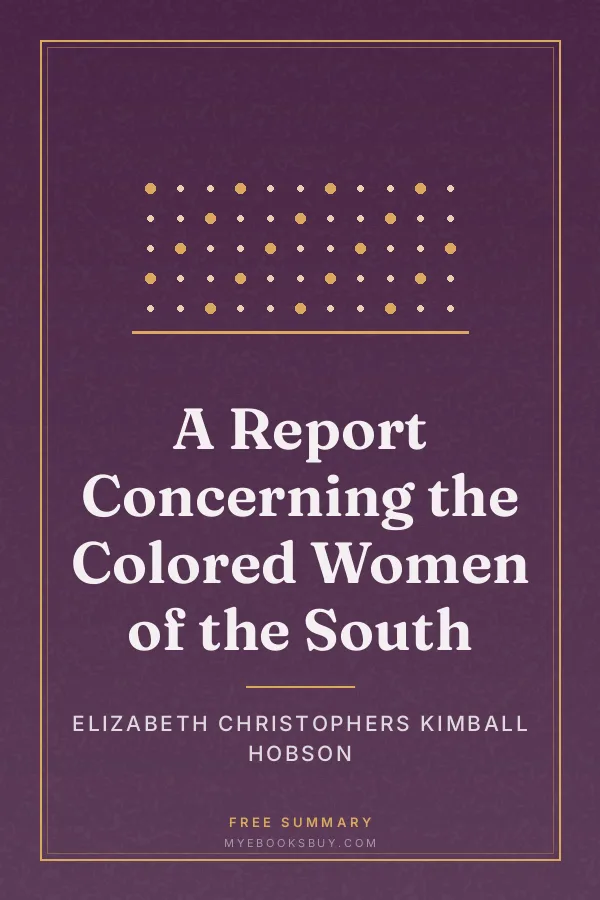 Cover of A Report Concerning the Colored Women of the South