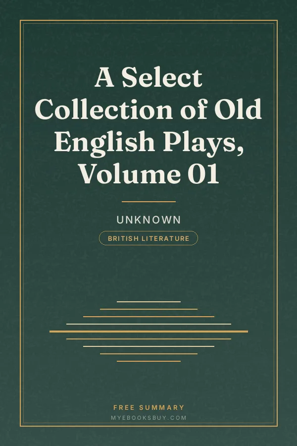 Cover of A Select Collection of Old English Plays, Volume 01