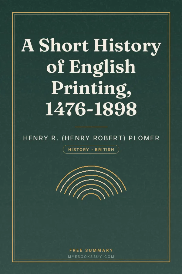 Cover of A Short History of English Printing, 1476-1898