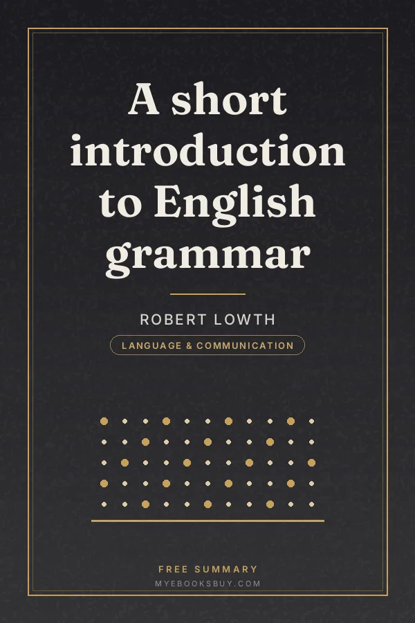 Cover of A short introduction to English grammar