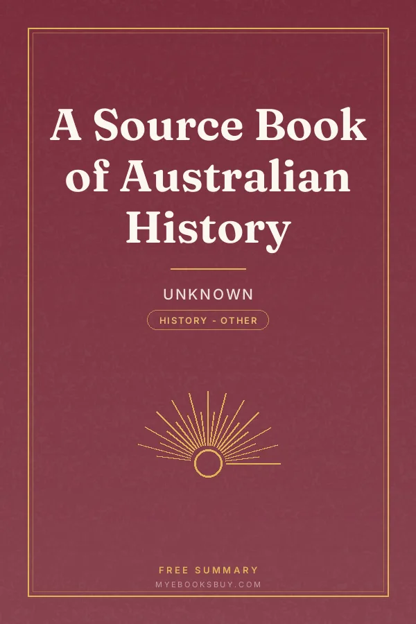 Cover of A Source Book of Australian History