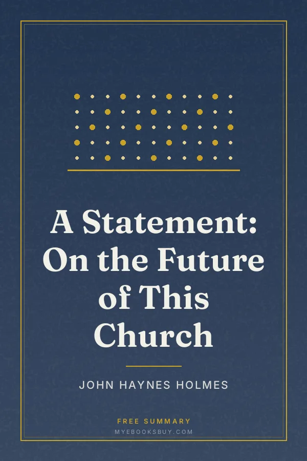 Cover of A Statement: On the Future of This Church