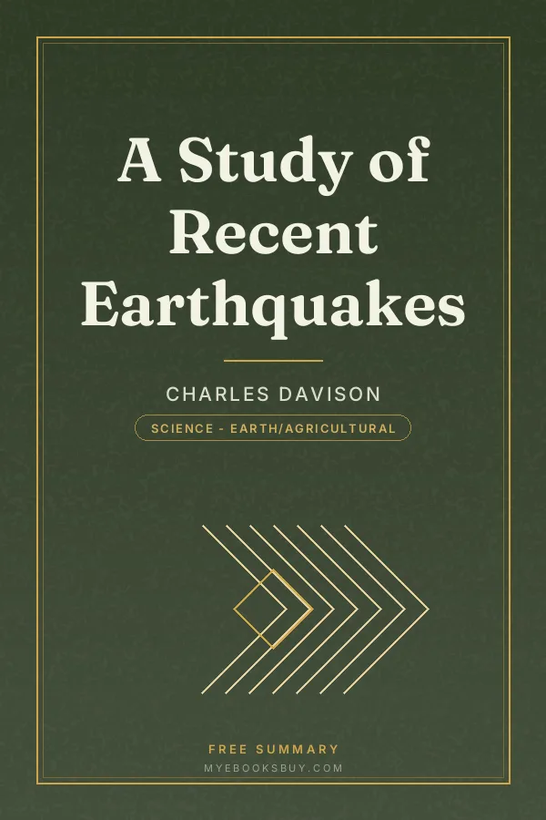 Cover of A Study of Recent Earthquakes
