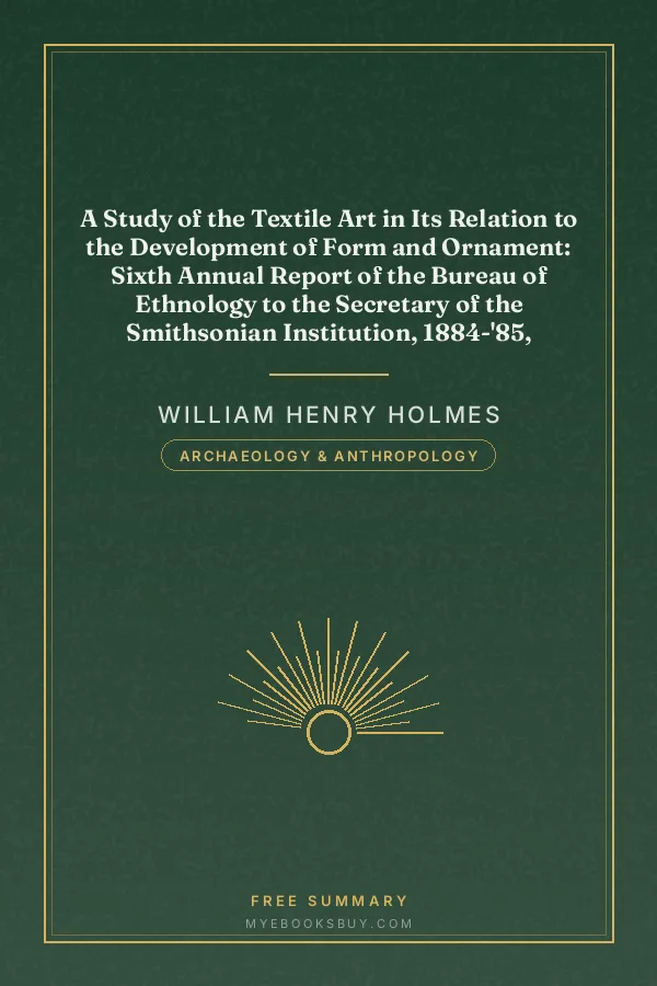 Cover of A Study of the Textile Art in Its Relation to the Development of Form and Ornament: Sixth Annual Report of the Bureau of Ethnology to the Secretary of the Smithsonian Institution, 1884-'85, Government Printing Office, Washington, 1888, (pages 189-252)