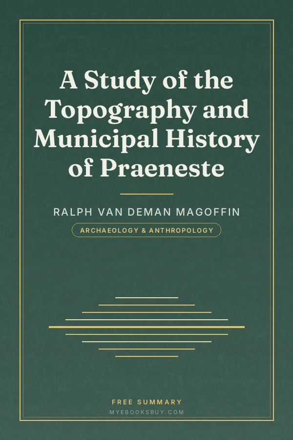 Cover of A Study of the Topography and Municipal History of Praeneste