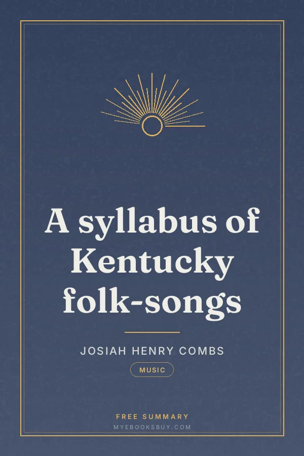 Cover of A syllabus of Kentucky folk-songs