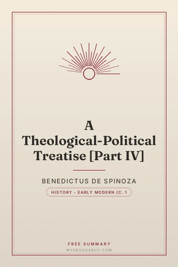 Cover of A Theological-Political Treatise [Part IV]