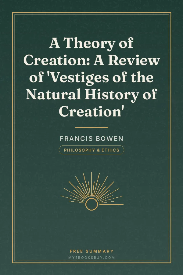 Cover of A Theory of Creation: A Review of 'Vestiges of the Natural History of Creation'