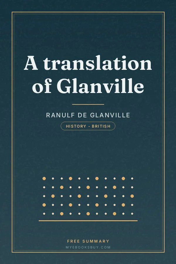 Cover of A translation of Glanville