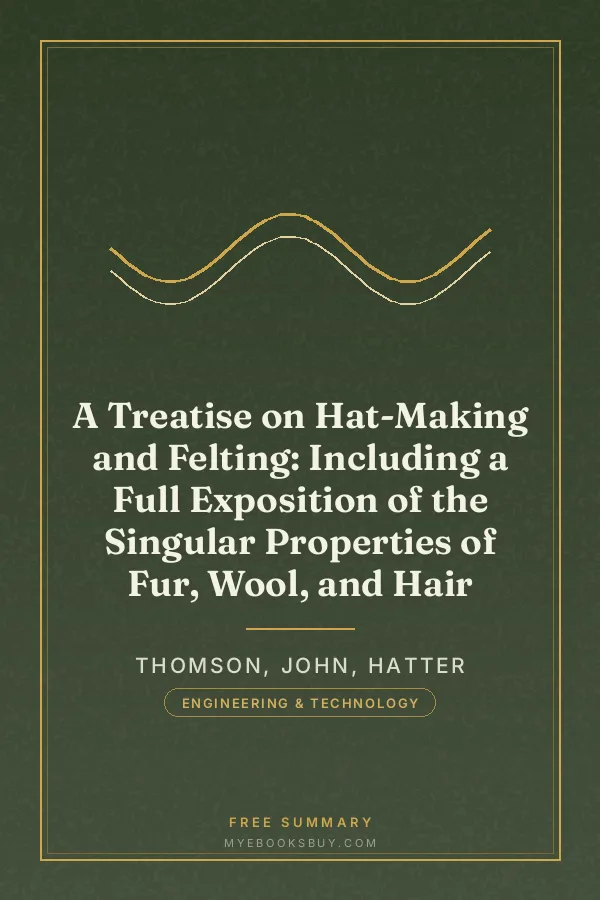 Cover of A Treatise on Hat-Making and Felting: Including a Full Exposition of the Singular Properties of Fur, Wool, and Hair