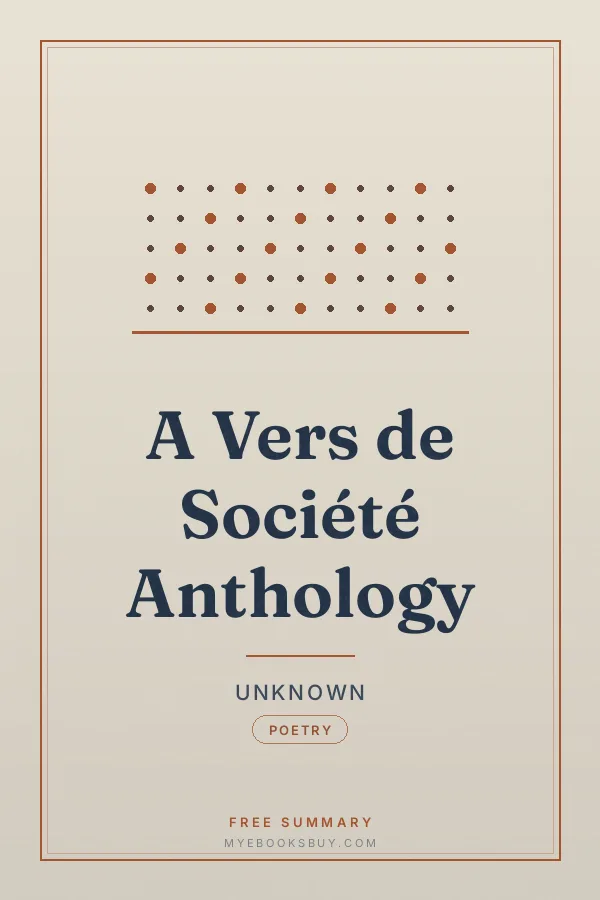 Cover of A Vers de Société Anthology
