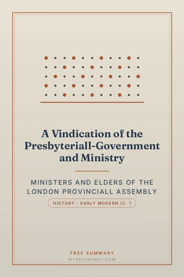 Cover of A Vindication of the Presbyteriall-Government and Ministry