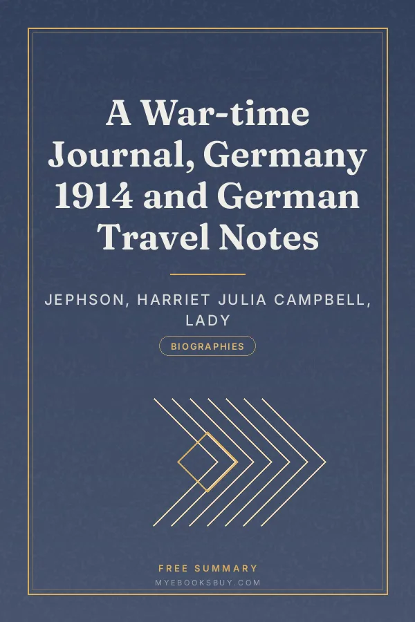 Cover of A War-time Journal, Germany 1914 and German Travel Notes