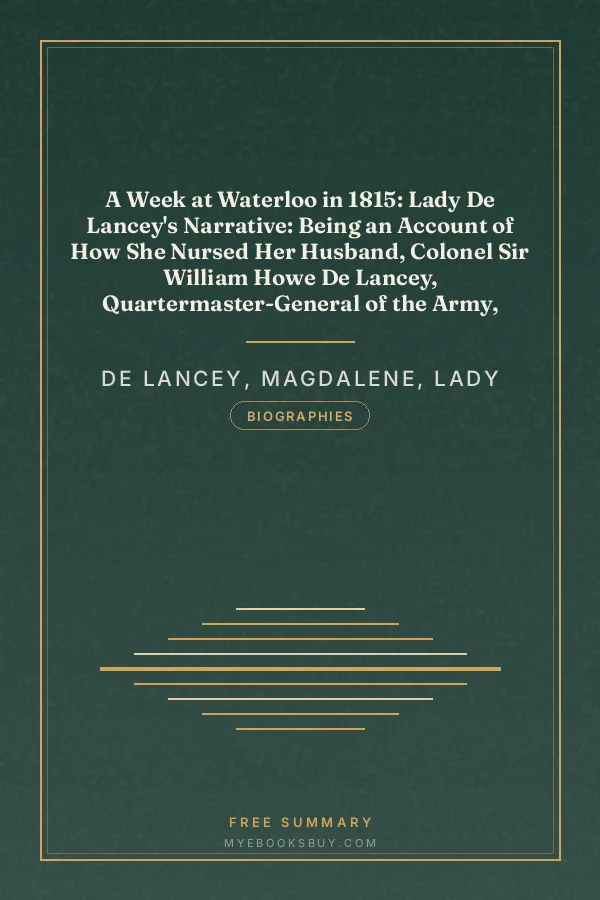 Cover of A Week at Waterloo in 1815: Lady De Lancey's Narrative: Being an Account of How She Nursed Her Husband, Colonel Sir William Howe De Lancey, Quartermaster-General of the Army, Mortally Wounded in the Great Battle