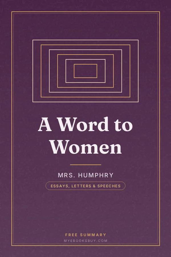 Cover of A Word to Women