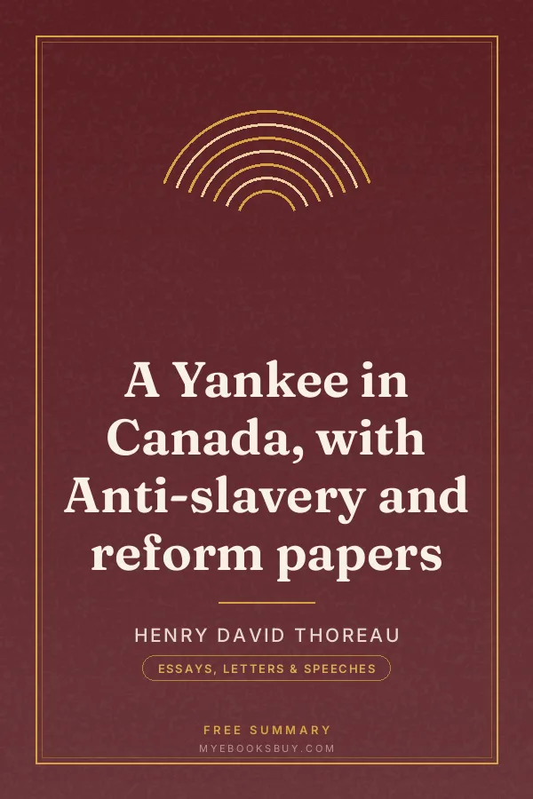 Cover of A Yankee in Canada, with Anti-slavery and reform papers