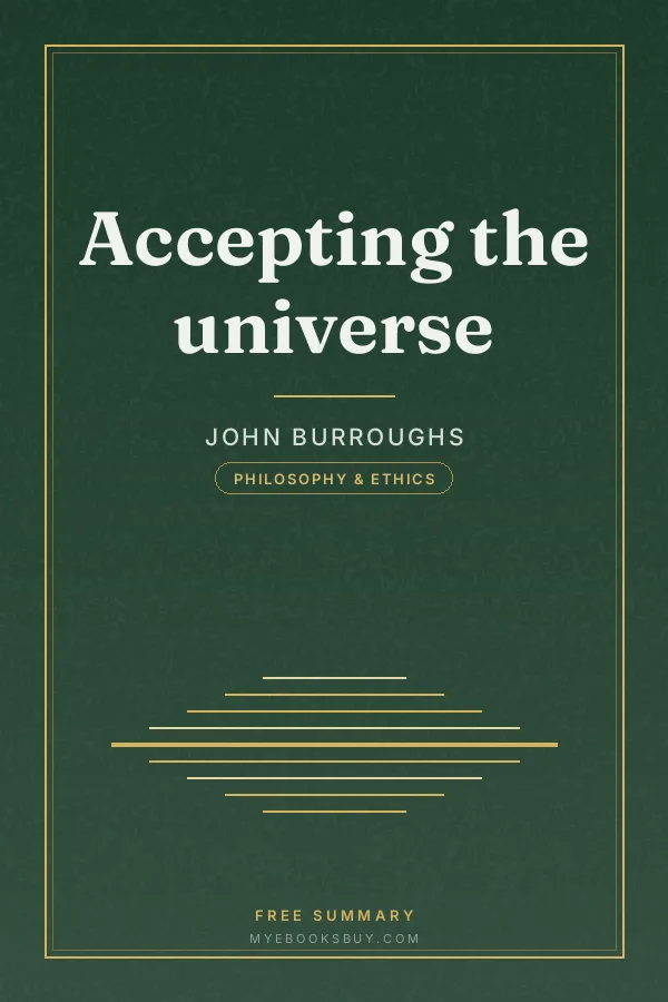 Cover of Accepting the universe